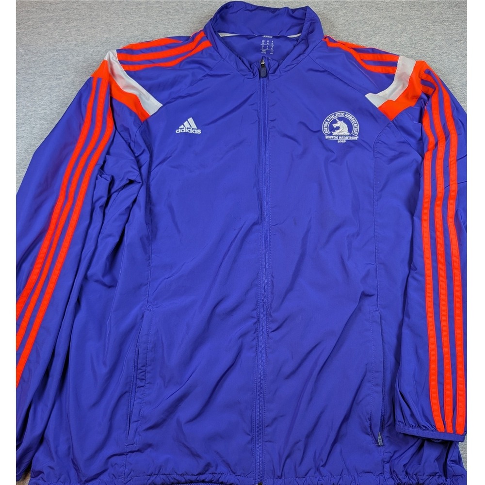 Adidas Mens Boston Marathon 2015 Celebration Jacket Blue Orange XL S87656